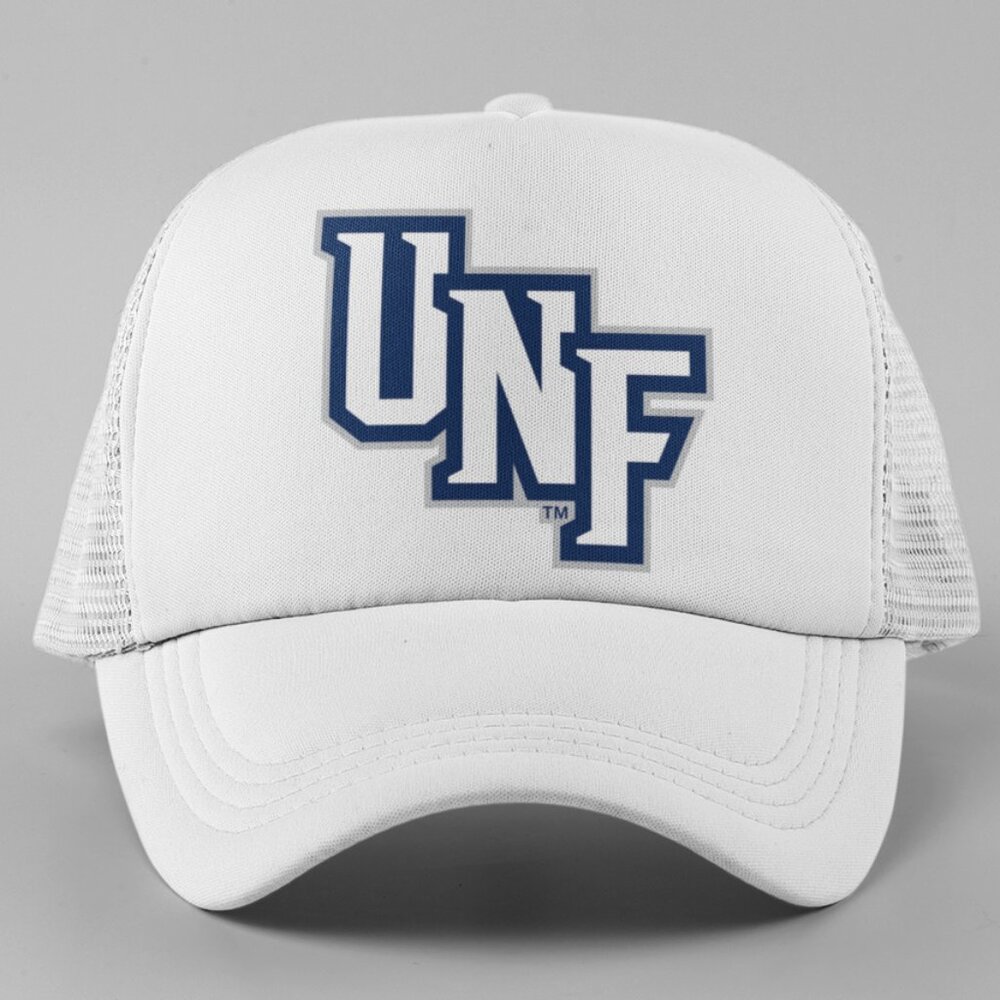 NEW UNF North Florida Ospreys Monogram Foam Trucker Snapback Hat WHITE - Picture 1 of 2